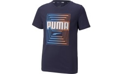 Koszulka młodzieżowa Puma Alpha Graphic Tee, niebieska 847292 06