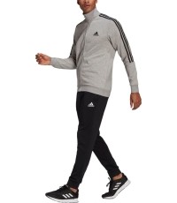 Dres męski Adidas M 3S FT TT TS, szaro-czarny
