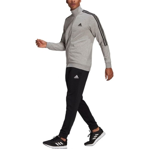 Dres męski Adidas M 3S FT TT TS, szaro-czarny