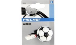 Dzwonek rowerowy Fischer Football (biały/czarny)