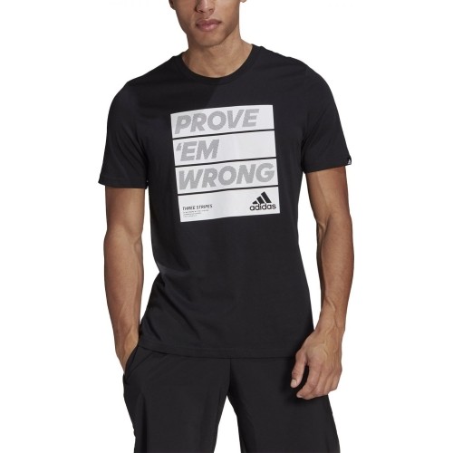 Koszulka męska Adidas M 3S FL TC PT, czarna
