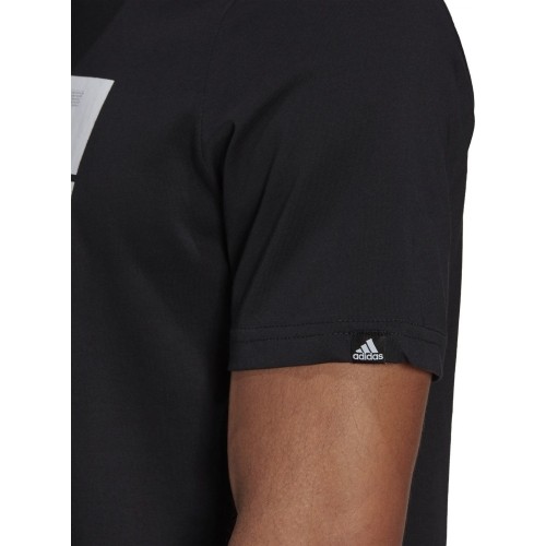 Koszulka męska Adidas M 3S FL TC PT, czarna