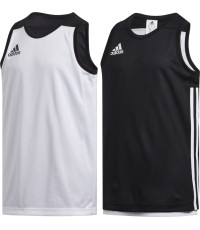 Koszulka do koszykówki dla młodzieży Adidas 3G Spee Rev Jrs Black White DX6387