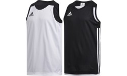 Koszulka do koszykówki dla młodzieży Adidas 3G Spee Rev Jrs Black White DX6387