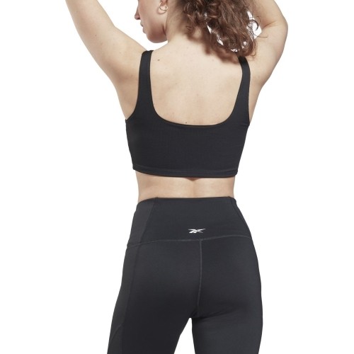 Damski stanik sportowy Reebok Wor Rib Bralette czarny GS1953