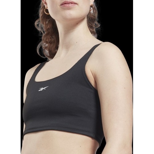 Damski stanik sportowy Reebok Wor Rib Bralette czarny GS1953