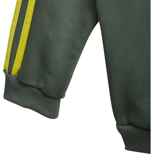 Dres dziecięcy Adidas I Lil 3S Jog FL czarno-zielony GN7258