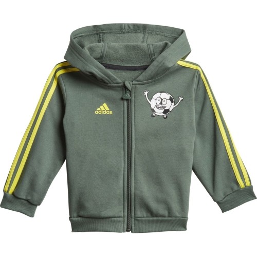 Dres dziecięcy Adidas I Lil 3S Jog FL czarno-zielony GN7258