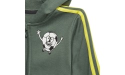 Dres dziecięcy Adidas I Lil 3S Jog FL czarno-zielony GN7258