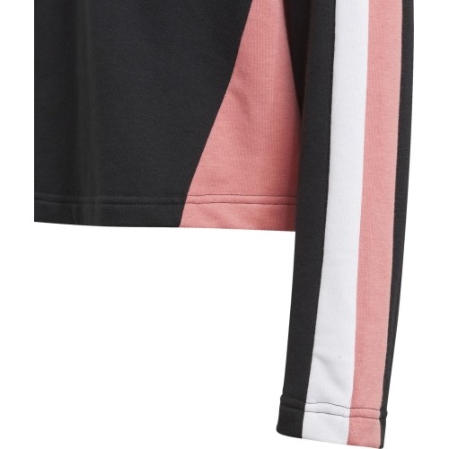 Dres dziewczęcy Adidas G Hooded Crop Ts czarny GM8932