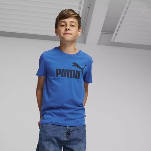Koszulka młodzieżowa Puma Ess Logo Tee niebieska 586960 47
