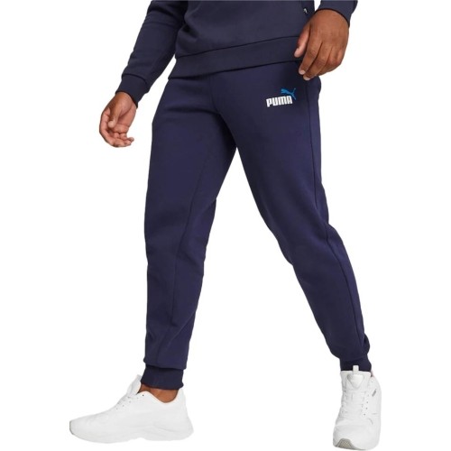 Spodnie dresowe Puma dla mężczyzn Ess+ 2 Col Logo granatowe 586767 07