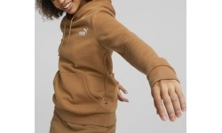 Bluza damska Puma Ess+ Embroidery Hoodie, brązowa 670004 74