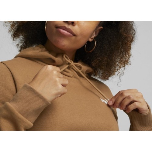 Bluza damska Puma Ess+ Embroidery Hoodie, brązowa 670004 74