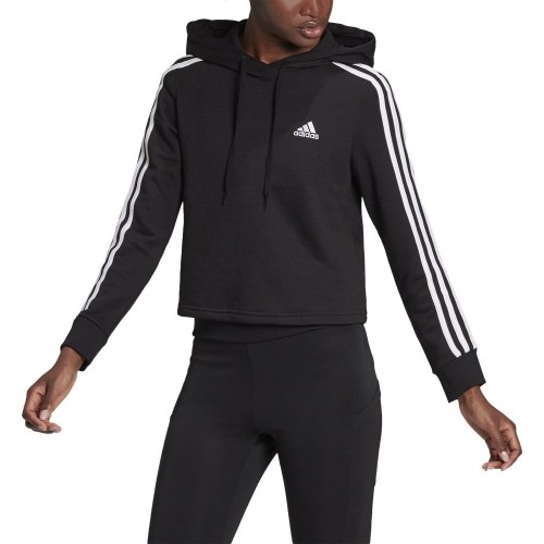Adidas damska bluza W 3S FT Crop Hoodie Black GM5582