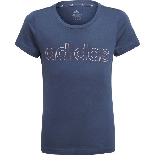 Koszulka dziewczęca Adidas G Lin T Blue GN4051