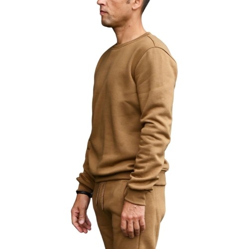 Bluza męska J.Style Fleece, brązowa 68B2001-158