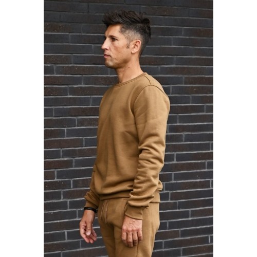 Bluza męska J.Style Fleece, brązowa 68B2001-158