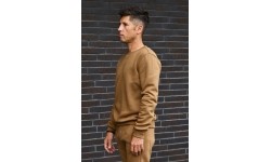 Bluza męska J.Style Fleece, brązowa 68B2001-158