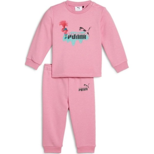 Dziecięcy dres Puma x Trolls Minicat Crew, różowy 627382 48