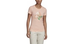 Koszulka damska Adidas W MH Flower Tee Pink ED6161