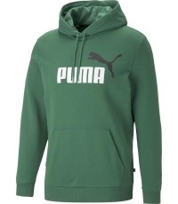 Bluza męska Puma Ess+ 2 Col Big Logo Green 586765 37