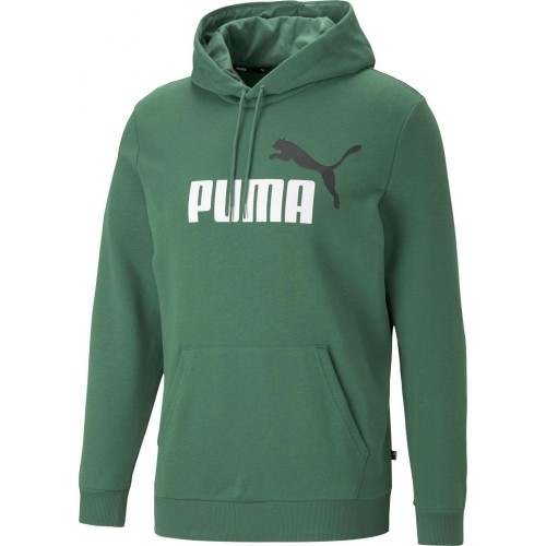 Bluza męska Puma Ess+ 2 Col Big Logo Green 586765 37