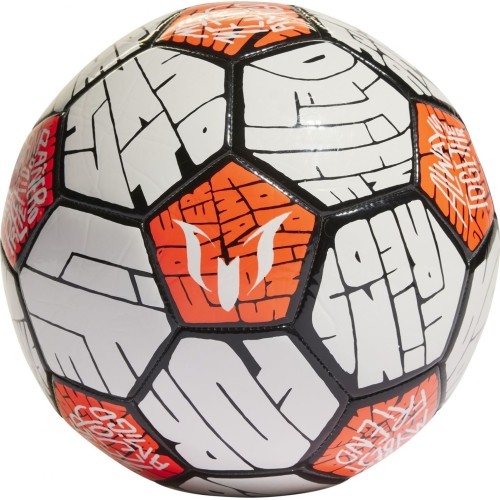 Piłka nożna Adidas Messi Club, pomarańczowo-biała HE3814