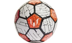 Piłka nożna Adidas Messi Club, pomarańczowo-biała HE3814