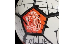 Piłka nożna Adidas Messi Club, pomarańczowo-biała HE3814