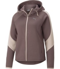 Bluza damska Puma Evostripe Full Zip, fioletowa 849809 75