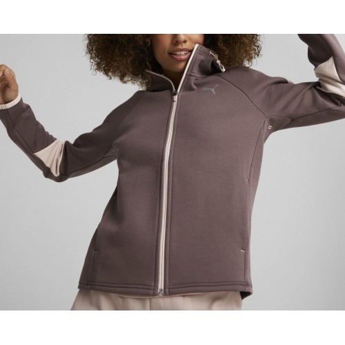 Bluza damska Puma Evostripe Full Zip, fioletowa 849809 75
