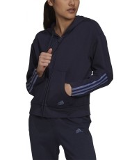 Bluza damska Adidas W DK FZ Hoodie niebieska H07805