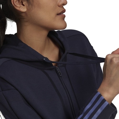 Bluza damska Adidas W DK FZ Hoodie niebieska H07805
