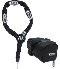 Łańcuch ABUS 6KS Adapter Chain + ST5950 Saddle Bag // zdejmowany łańcuch, chowany woreczek (czarny)