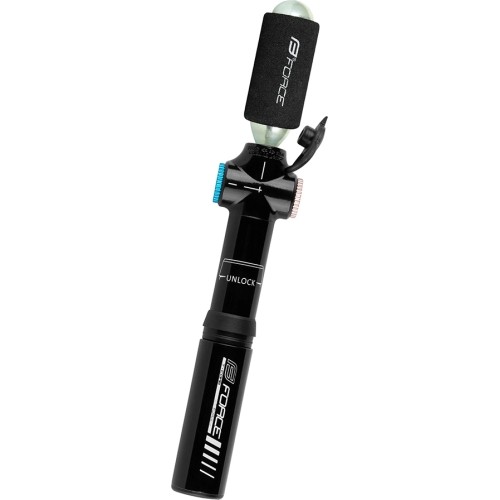 Pompka CO2 i ręczna FORCE T-COMB CO2, 120 PSI / 8 bar, FV (czarna)