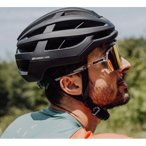 Kask rowerowy FORCE Lynx, rozmiar L/XL (58-62 cm), czarny matowy