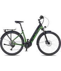Rower elektryczny trekkingowy 4EVER Comfort Elite 720Wh 28” 2025, wężowa zieleń/czarny - Wężowa zieleń/czarny