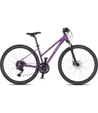 Damski rower crossowy 4EVER Pulse Disc 28” – 2026 - Fioletowy/hologram