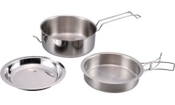 Zestaw do gotowania Origin Outdoors ze stali nierdzewnej „Snap-Pack“