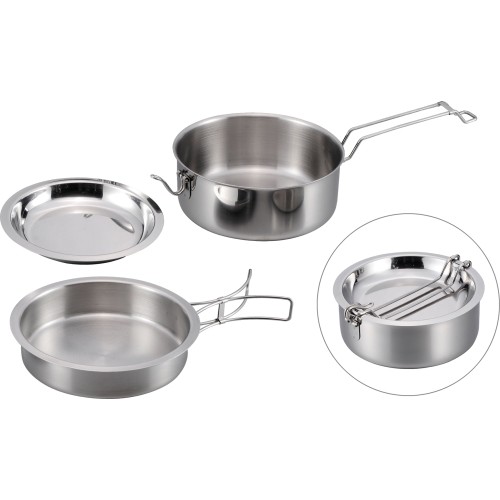 Zestaw do gotowania Origin Outdoors ze stali nierdzewnej „Snap-Pack“