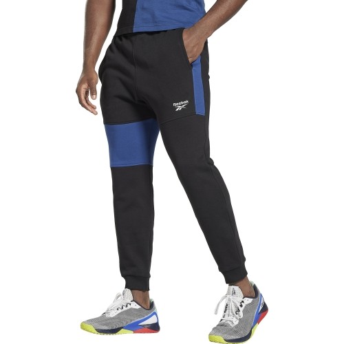 Spodnie sportowe męskie Reebok Evostripe Crew Medium Blue Black HG3191