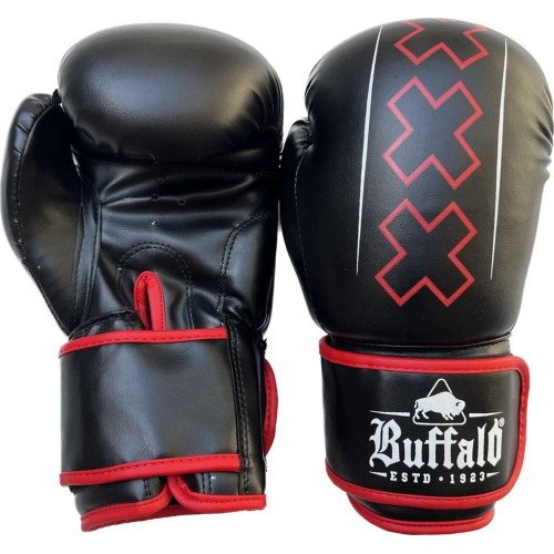 Rękawice bokserskie Buffalo Outrage, czarno-czerwone, 12 oz