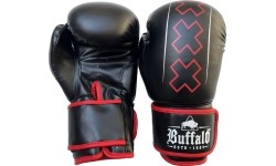 Rękawice bokserskie Buffalo Outrage, czarno-czerwone, 12 oz