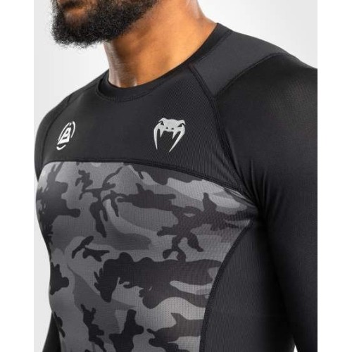 Koszulka rashguard z długim rękawem Venum x Polaris, czarno-szara