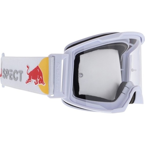 Gogle motocrossowe Red Bull Spect Strive Panovision, matowe białe, przezroczyste szkła