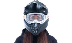 Gogle motocrossowe Red Bull Spect Strive Panovision, matowe białe, przezroczyste szkła