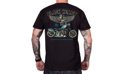 Koszulka BLACK HEART Blue Chopper - Czarny
