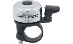 Dzwonek rowerowy FORCE Mini 22,2mm (stal/plastik, srebrny)