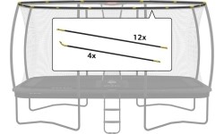 Zestaw rurek namiotu siatki ochronnej Ultim Safety Net DLX XL 500